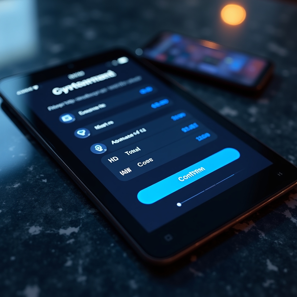 Transparent fee disclosure interface showing clear pricing information before transaction confirmation